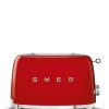 Smeg Broodrooster 2 sleuven 2 sneden Rood