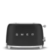 Smeg Broodrooster 2 sleuven 2 sneden Mat zwart