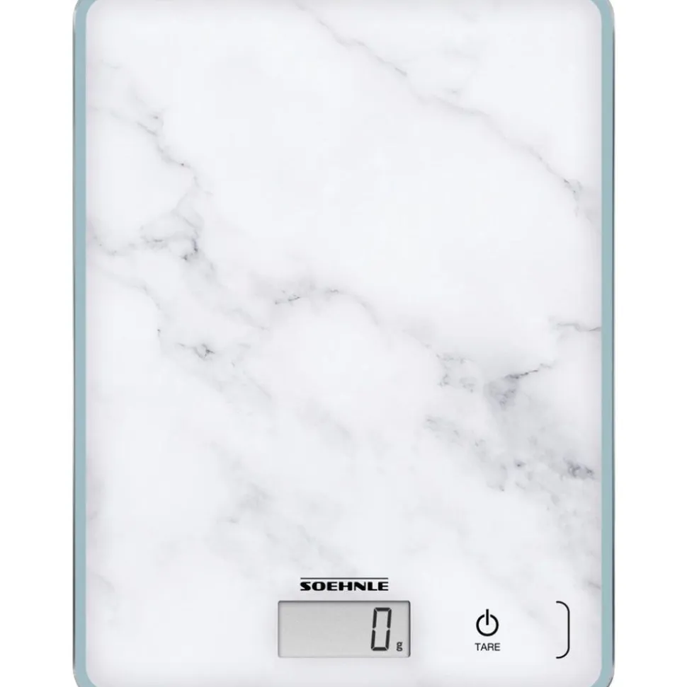 Soehnle Compact 300 Keukenweegschaal digitaal Marmer Wit