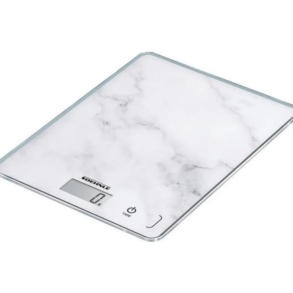 Soehnle Compact 300 Keukenweegschaal digitaal Marmer Wit