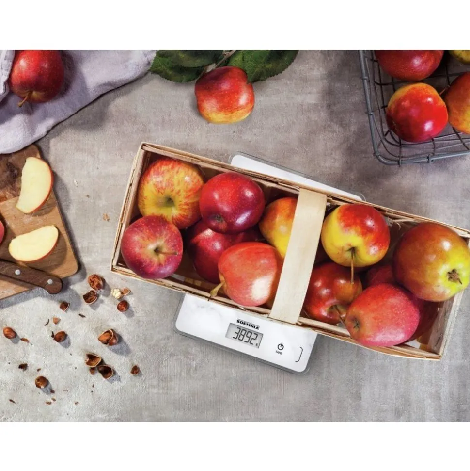 Soehnle Compact 300 Keukenweegschaal digitaal Marmer Wit