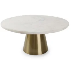 S|P Collection Glint Taartplateau 30xH14cm marmer wit