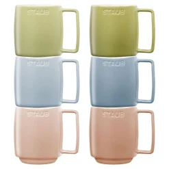 Staub Macaron Keramische mokken, set van 6, 350 ml