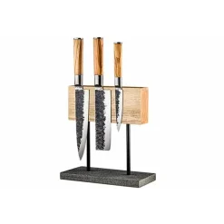 Style de Vie Messenblok Magnetisch Eik Met Natuurstenen Voet