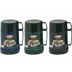 Thermos Mondial Voedseldrager 0,5l 3ass Zwart - Blauw - Groen D12,5xh20cm