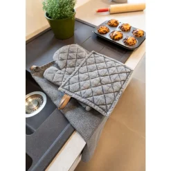 Tiseco MYRNA Pannenlap - SET/2 - 20x20 cm, charcoal