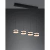 Trio Dios Hanglamp 4xLED 800lm mat zwart (331410432)