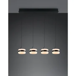 Trio Dios Hanglamp 4xLED 800lm mat zwart (331410432)