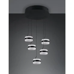 Trio Dios Hanglamp 5xLED 800lm mat zwart (331430532)