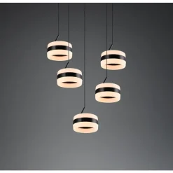 Trio Dios Hanglamp 5xLED 800lm mat zwart (331430532)