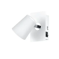 Trio NARCOS LED SPOT METAL MAT WIT 6W M/SCHAK.