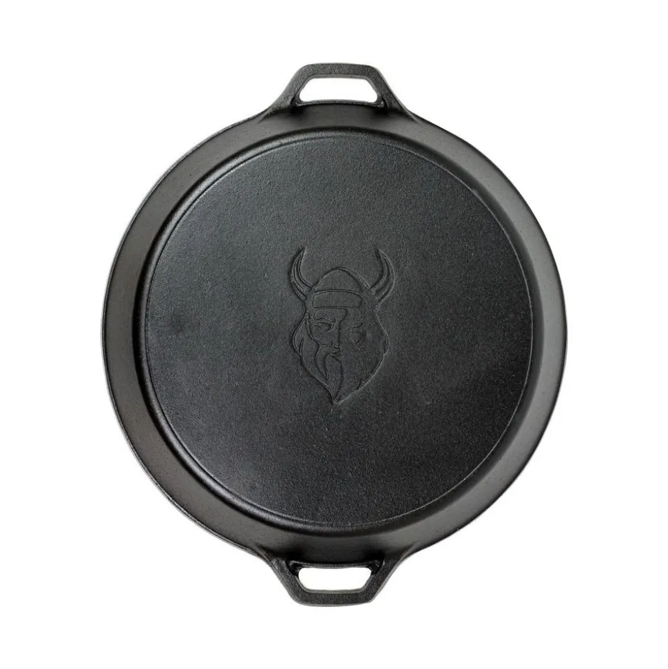 Valhal Outdoor Skillet gietijzer met handgrepen 50 cm