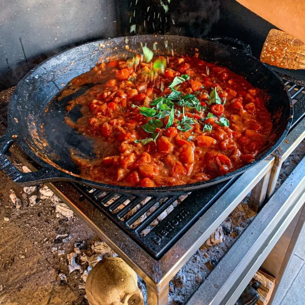 Valhal Outdoor Skillet gietijzer met handgrepen 50 cm