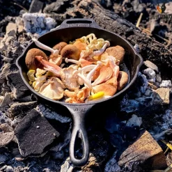 Valhal Outdoor Skillet koekenpan gietijzer met steel 25 cm