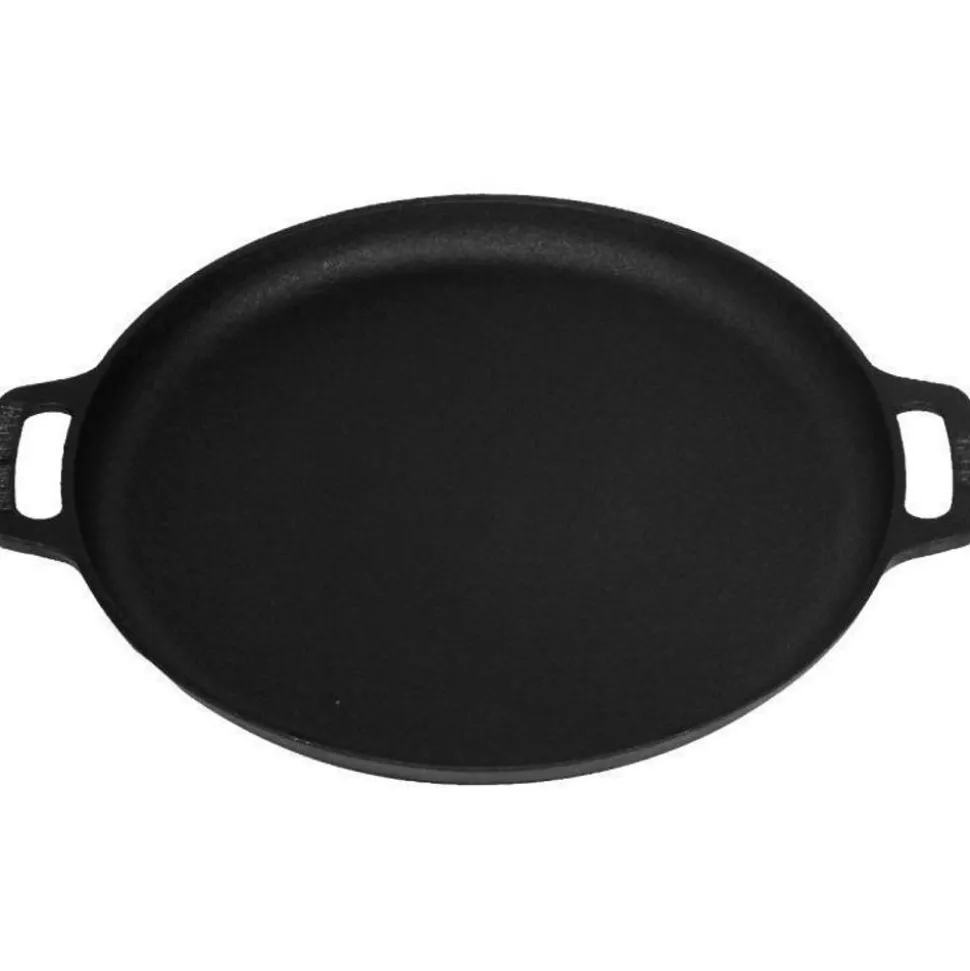 Valhal Outdoor Skillet plancha gietijzer met handgrepen 35 cm