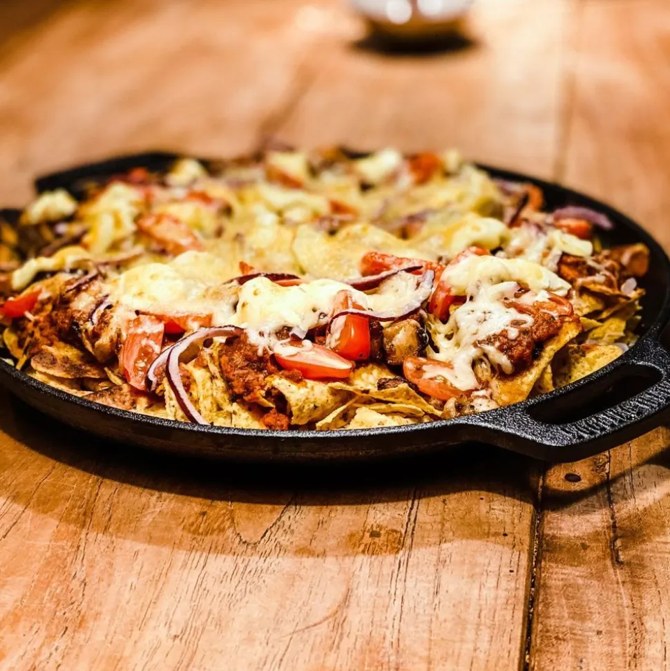 Valhal Outdoor Skillet plancha gietijzer met handgrepen 35 cm