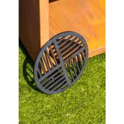 VP-BG4 Houtgestookte Barbecue Cortenstaal met werkblad 103x100