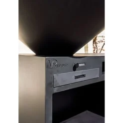 VP-BG3 Houtgestookte Barbecue Gegalvaniseerd met werkblad 130x100 Zwart