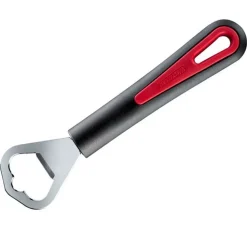 Westmark Gallant flesopener uit rvs en kunststof zwart en rood 17x4x2cm