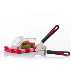 Westmark Gallant knoflookpers uit rvs en kunststof zwart en rood 19.7x6x2.7cm