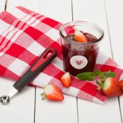 Westmark Gallant tomaat ontkroner uit rvs en kunststof zwart en rood 16.6x2.7x2cm