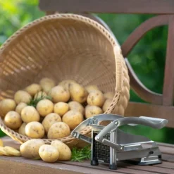 Westmark Pomfri perfect frietsnijder met 3 roosters uit kunststof en rvs 24.8x9.5x12.8cm