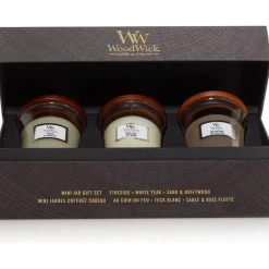 Woodwick Geurkaars Deluxe Giftset 3 mini Woody