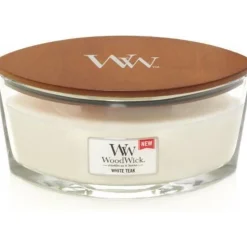 Woodwick Geurkaars Ellipse White Teak