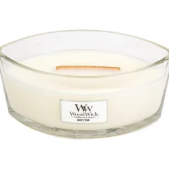 Woodwick Geurkaars Ellipse White Teak