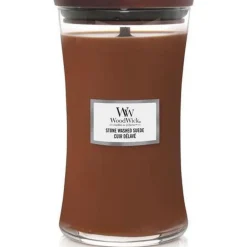 Woodwick Geurkaars Large Stone Washed Suede