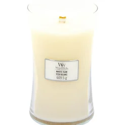 Woodwick Geurkaars Large White Teak