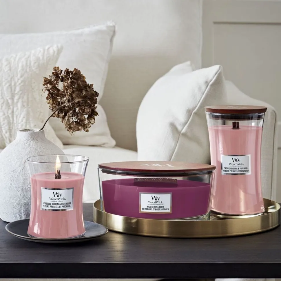 Woodwick Geurkaars Large Pressed Blooms & Patchouli