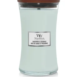 Woodwick Geurkaars Large Sagewood & Seagrass
