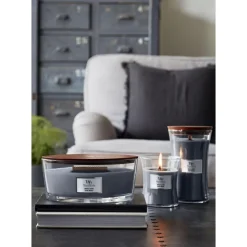 Woodwick Geurkaars Large Indigo Suede