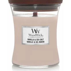 Woodwick Geurkaars Medium Vanilla & Sea Salt