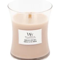 Woodwick Geurkaars Medium Vanilla & Sea Salt