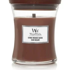 Woodwick Geurkaars Medium Stone Washed Suede