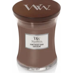 Woodwick Geurkaars Medium Stone Washed Suede