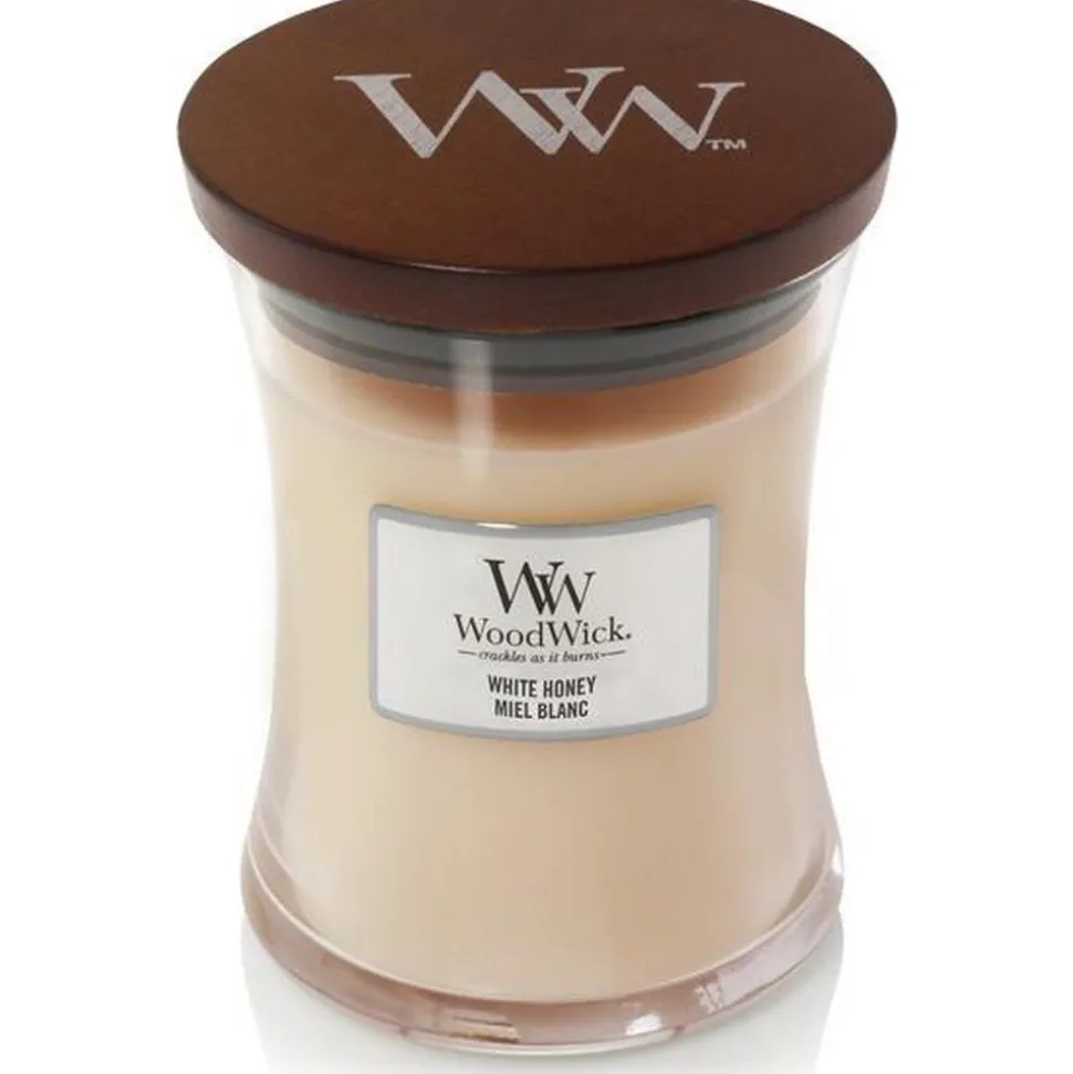 Woodwick Geurkaars Medium White Honey