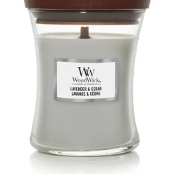 Woodwick Geurkaars Medium Lavender & Cedar