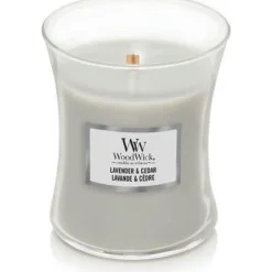 Woodwick Geurkaars Medium Lavender & Cedar