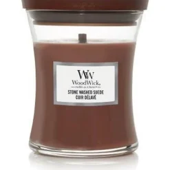 Woodwick Geurkaars Mini Stone Washed Suede