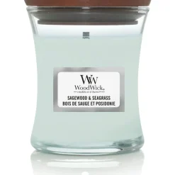 Woodwick Geurkaars Mini Sagewood & Seagrass