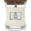 Woodwick Geurkaars Mini White Teak