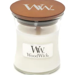 Woodwick Geurkaars Mini White Teak