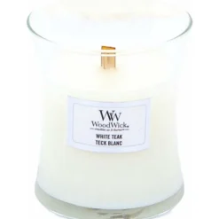 Woodwick Geurkaars Mini White Teak