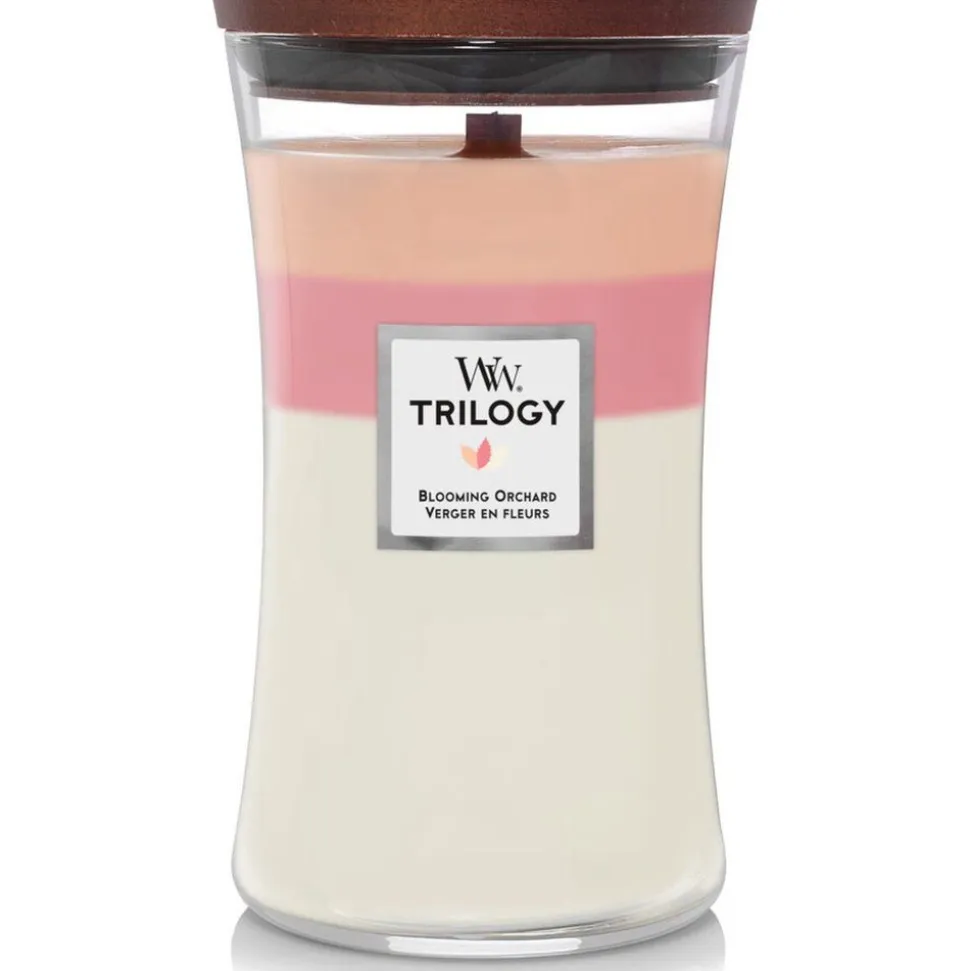 Woodwick Trilogy Geurkaars Large Blooming Orchard