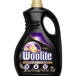 Woolite Zwart, donker en denim wasmiddel met keratine 1.9L