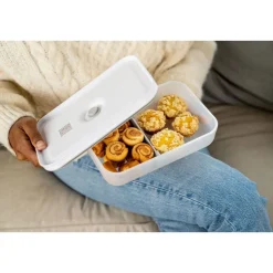 Zwilling Fresh & Save Vacuüm lunchbox L, flat, semi transparant
