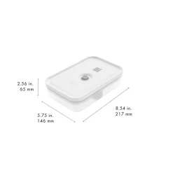 Zwilling Fresh & Save Vacuüm lunchbox L, flat, semi transparant